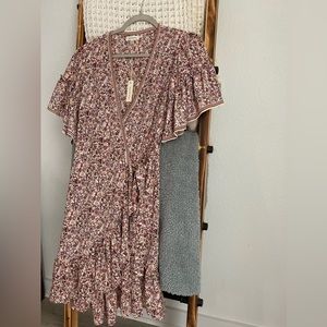 NWT! Max Studio Ruffle Wrap Dress
